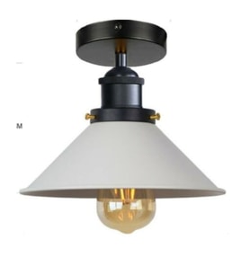 MYLİGHTS  RETRO RUSTİK  METAL VİNTAGE TAVAN AVİZE ARMATÜR EN 22 CM (Siyah)