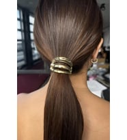 Caş Dekorasyon Altın Renk Metal Detaylı Lastik Toka