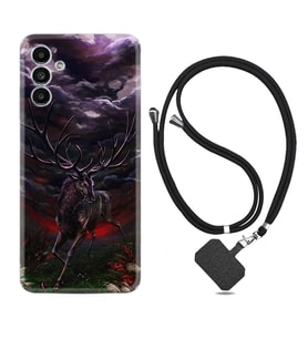 Samsung A23 A31 A32 A50 A51 A52 A53 A70 Kılıf Boyun Askılı Silikon Dark Deer 1786