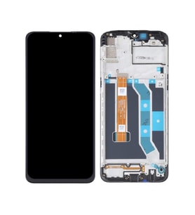 Oppo Realme 6İ ile Uyumlu Lcd Ekran Dokunmatik Çıtalı Rmx2040 (Siyah)