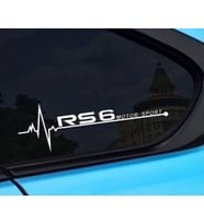 RS6 Yan Cam Sticker Oto Kapı Çıkartma Tuning oto 20 cm x 7 cm yazı 36