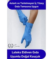 #Eldiven Genel Kullanım Lateks Eldiven Gıda Uyumlu Doğal Kauçuk Kimyasal Dirençli Astarlı Kaymaz Tem