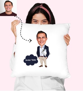 Organizatör Karikatürlü Kişiye Özel Yastık