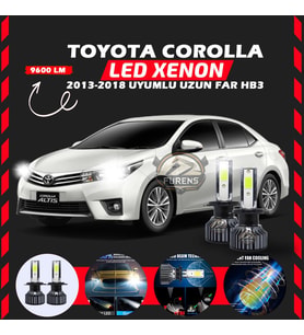 Toyota Corolla 2013-2018 Uzun Far Uyumlu Şimşek Etkili Led Xenon Pro Series HB3