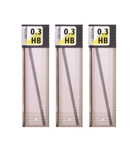 0.3 Kalem Ucu HB 60 mm 3 Paket 0,3 Min Kalem Uç Teknik Kalem Yedeği Mono Tombow HB 60 mm 3 Paket (Siyah)