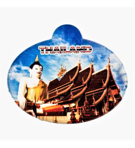 Tayland Buda Temalı Oval Magnet (Karışık)