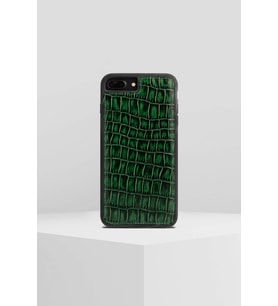 IPHONE 6 PLUS/8 PLUS / 7 PLUS DESENLİ  GREEN LEATHER KILIF