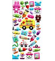 Sticker Kabartmalı Stiker Defter, Planlayıcı Etiket (limlra-006) - 17X9 cm - Sevimli Ambulans