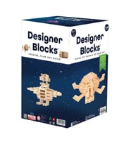 Designer Blocks 100 Doğal Ahşap Parça 3+ Yaş 1+ Oyuncu (Karışık)