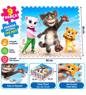 Konuşan Kedi Tom Eva Yer Matı