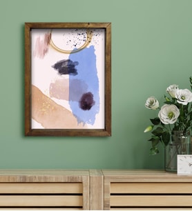 BK Gift Otel Odası Konseptli Doğal Masif Ahşap Çerçeveli Tablo 30x40cm-65