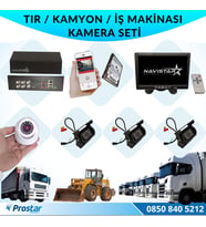 Tır Kamyon İş Makinası Için Uzaktan İzlemeli 4 Kameralı 320 Gb Harddisk Kamera Seti
