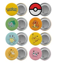 Pokemon Çanta Rozeti Seti 8 Adet En Büyük Boy 5.8cm İğneli Broş