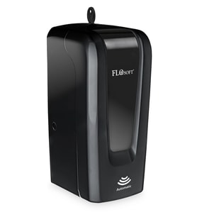 Flosoft Hazneli Fotoselli Sabun ve Dezenfektan Dispenseri Aparatı - Duvara Monte - 1000 Ml. - Siyah