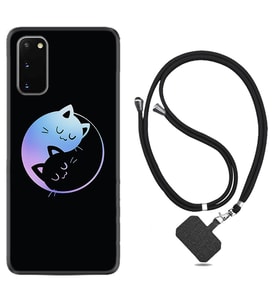 Samsung A02S A03S A10 A12 A13 A21S A22 Kılıf Boyun Askılı Silikon Love Cats 1604