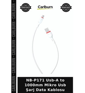 NB-P171 Usb-A to 1000mm Mikro Usb Şarj Data Kablosu Akıllı Cihaz Dosya Aktarımı Bağlantı Ucu