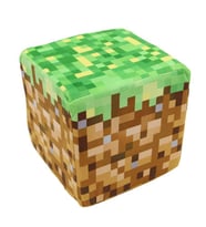 Minecraft Çim Blok Küp Yastık Minder Peluş Oyuncak 10CM (Çok Renkli)