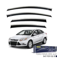 Niken Ford Focus 3 Cam Rüzgarlığı Kromlu 4'Lü 2012+ Sonrası (Beyaz)