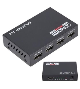Rose HDMI-104 1080İ-1080P 3D 1X4 Port HDMI 1.4V Dağıtıcı Splitter Çoklayıcı