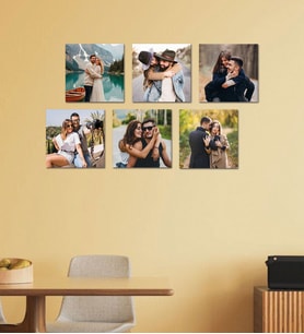 Kişiye Özel 6 Fotoğraflı Kare Mdf Tablo