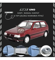 Fiat Uno Oto Araç Kapı Koruma Fitili 5metre Parlak Gri Renk