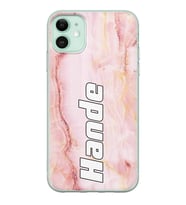 3no. Mermer Tasarımlı Şeffaf Telefon Kılıfı (Tüm Modeller Mevcuttur)