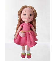 Şeftali Güzeli Bebek Amigurumi Organik Oyuncak