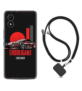 TCL 303 Kılıf Silikon Boyun Askılı İpli Desenli Silikon Hooligan 1636