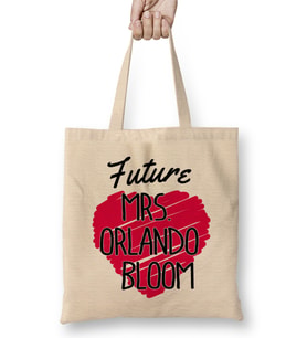 Future Mrs Orlando Bloom Love Heart Bez Çanta Uzun Saplı
