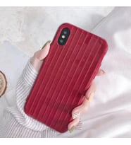 Ally iPhone XS İPhone X Trunk Lines ince Soft Silikon Kılıf-(5775) - GLST6256-7117 (Pembe)
