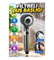 Filtreli Duş Başlığı – Aç Kapa Tuşlu ve Masaj Akışlı Tasarım