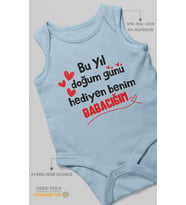 Babaya Özel Sıfır Kollu Bebek Zıbını %100 Pamuk
