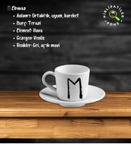 KirliPatiler Porselen Fincan Üzeri Rune Sembol Baskılı (518)