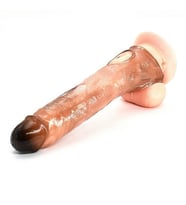 Pretty Love 16 cm siyahi Penis Kılıfı Uzatmalı Prezervatif + 10 ml Kaydırıcı