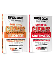Yediiklim 2026 KPSS Lisans Matematik ve Türkçe Konularına Göre Son 11 Yıl Çıkmış Sorular Seti 2 Kitap