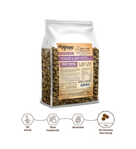 MyDog Original Az Tahıllı Kuzu Etli Diyet & Kısır Köpek Maması 1kg