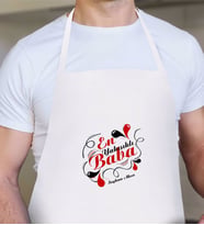 BK Gift Kişiye Özel En Yakışıklı Baba Tasarımlı Beyaz Mutfak Önlüğü-1