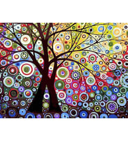 Dilek Ağacı Sayılarla Boyama Seti 40x50 cm (Tuvale Gerili)