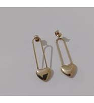 YOZAY Gold Çelik Kalp Küpe