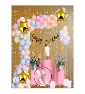 Makaron 100 Lü Balon Kemer Seti, Doğum Günü Süslemeleri Için Balon Seti