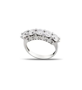 Starlight Diamond Pırlanta Montür Mikro Taşlı Zarif  Tasarım 925 Ayar Gümüş Kadın Beştaş Yüzük (Gri-Beyaz)
