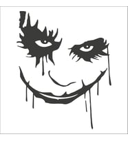 Sticker Usta Joker Sticker Siyah 20x15