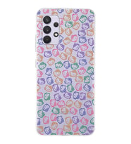Samsung Galaxy A32 Uyumlu Kapak Hello Kitty Tasarımlı Şeffaf Silikon Kılıf