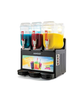 Samixir SLUSH36.BA Slush Triple Allure, Granita, Meyve Suyu Dispenseri, 12+12+12 L, Siyah