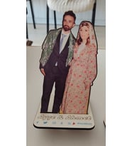 Kara Bilişim Kişiye Özel Fotoğrafı Ahşap Kesim Telefon Tutucu