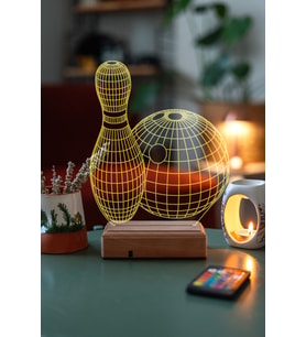 BOWLING 3D 16 Renk Dekoratif Lamba