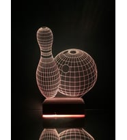 BOWLING 3D 16 Renk Dekoratif Lamba