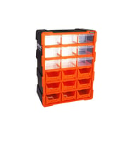 18Lİ 9 KAPALI+9 AÇIK MONOBLOCK AVADANLIK ÇEKMECE SETİ38.1X15.7X47.5CM (5343)