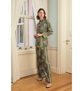 Mulvxbrf Brf02 Çiçek Yaprak Ve Etnik Desenli Pijama Takımı (Mulvix)