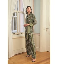 Mulvxbrf Brf02 Çiçek Yaprak Ve Etnik Desenli Pijama Takımı (Mulvix)